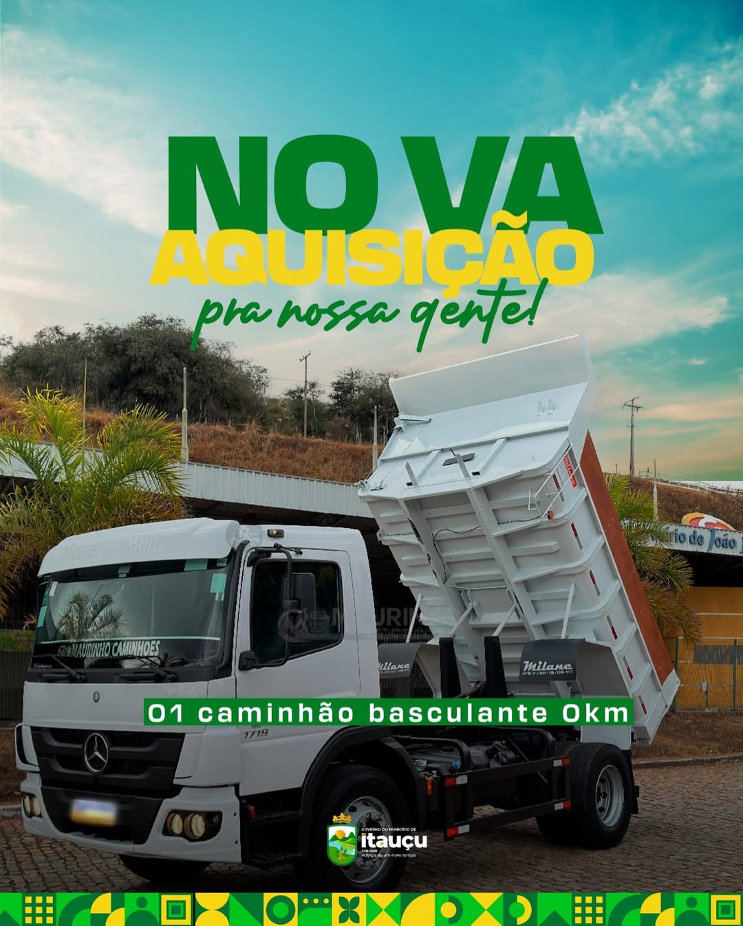 Nova aquisição para nossa população (1 caminhão basculante 0 Km)